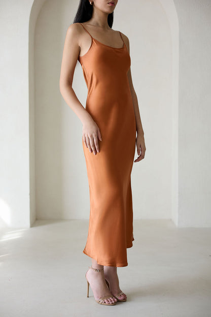 100% Silk Midi Length Silk Dress