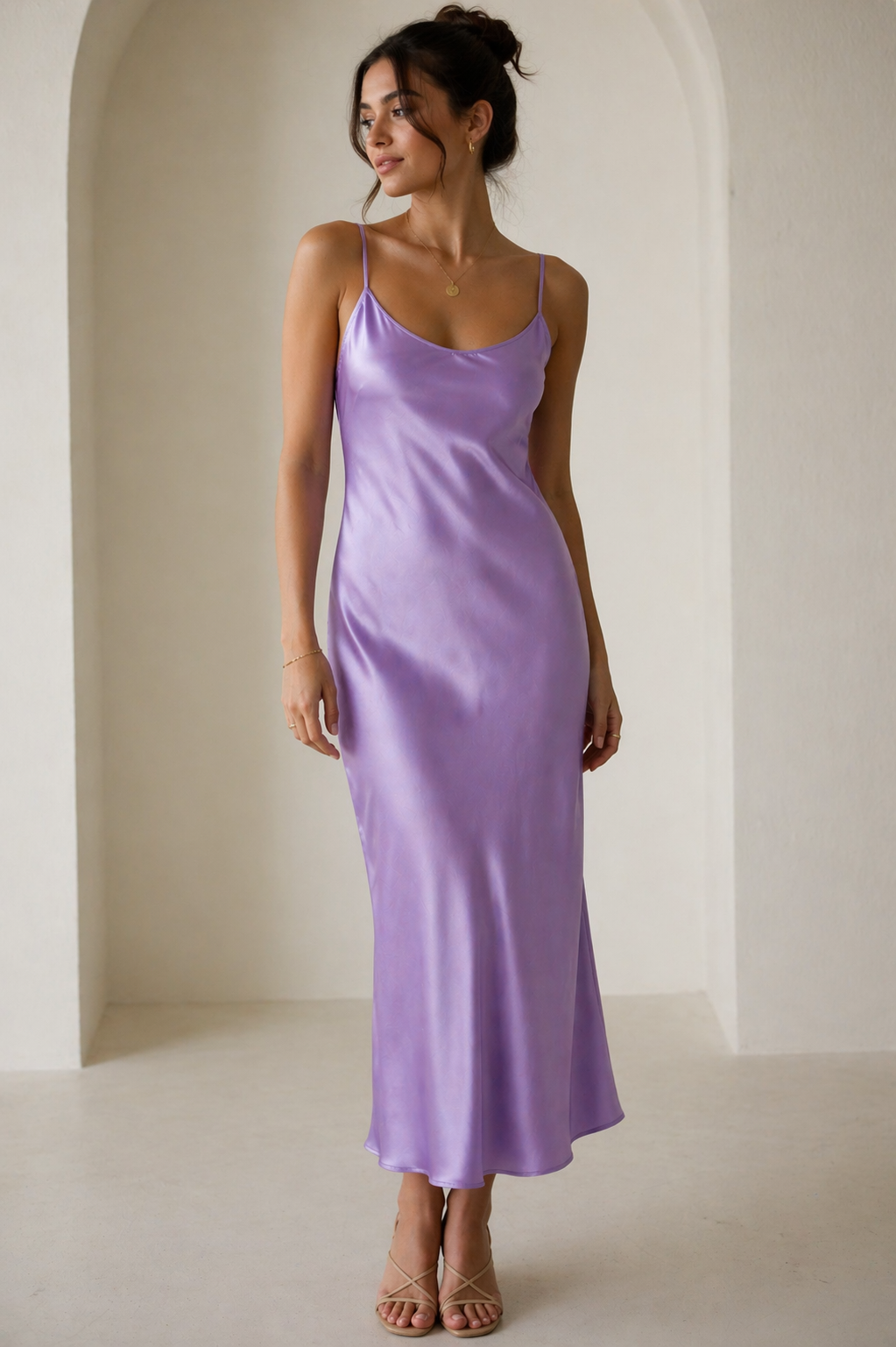100% Silk Midi Length Silk Dress