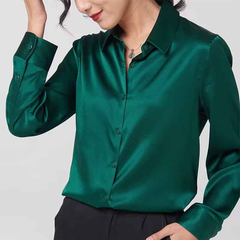 Pure Silk Button Down Shirt