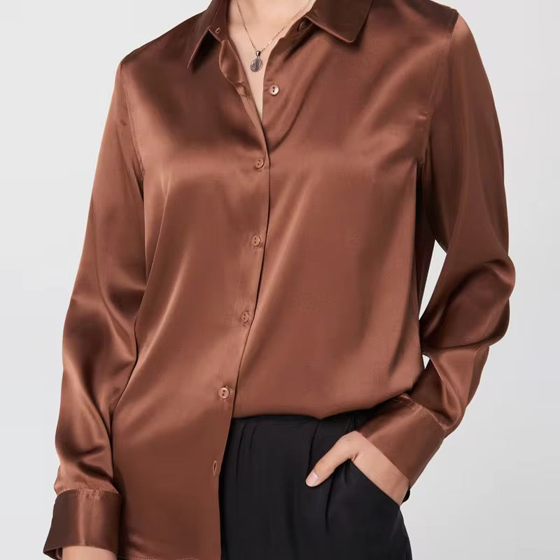 Pure Silk Button Down Shirt
