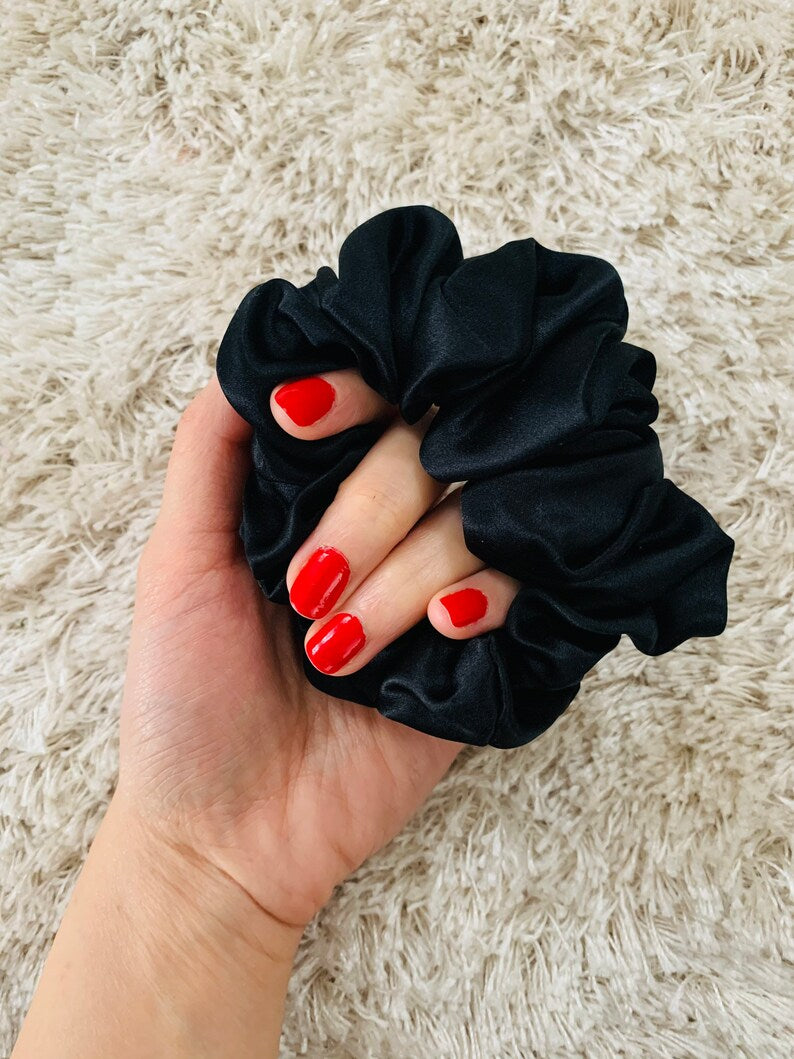 100% Silk Large Scrunchies