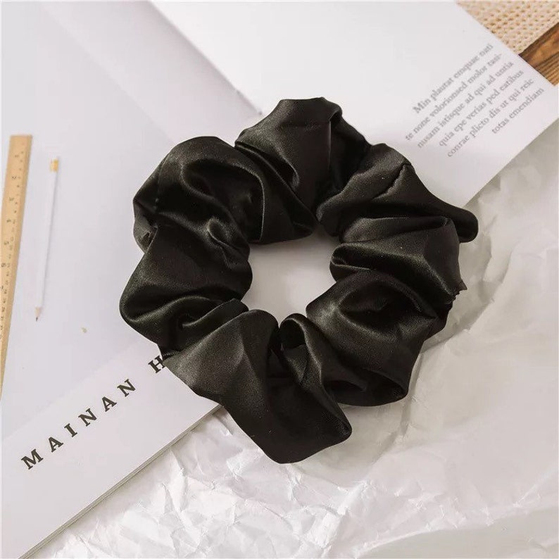 100% Silk Large Scrunchies