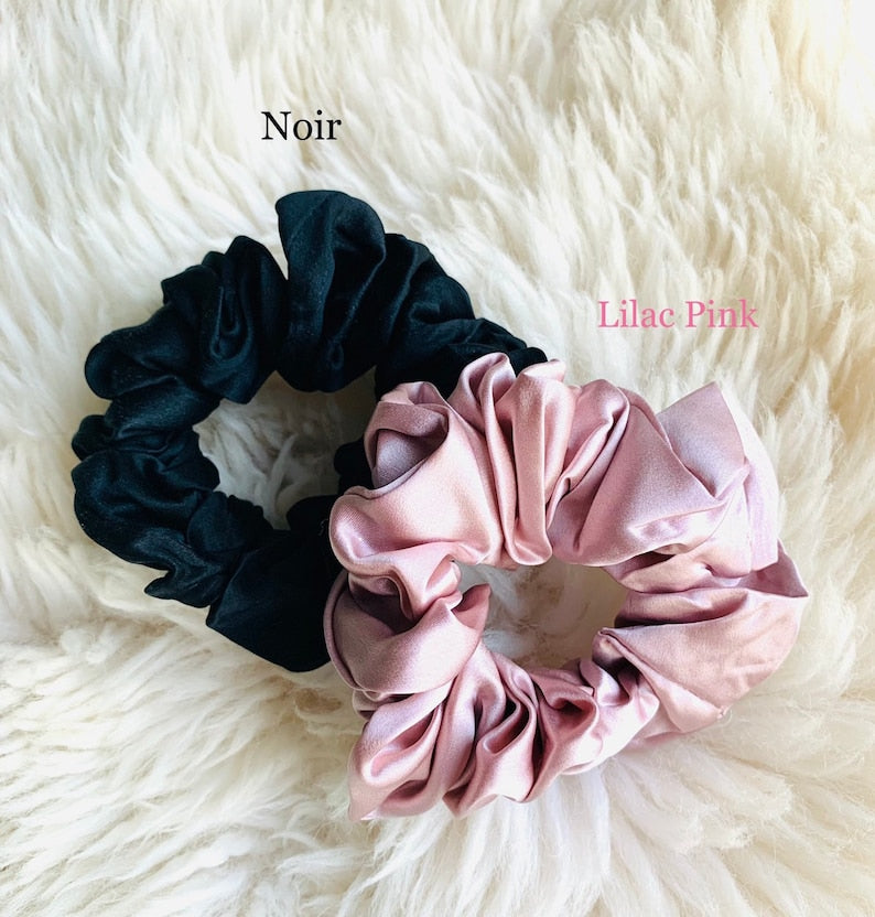 100% Silk Large Scrunchies