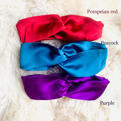 100% Silk Knot Head Bands