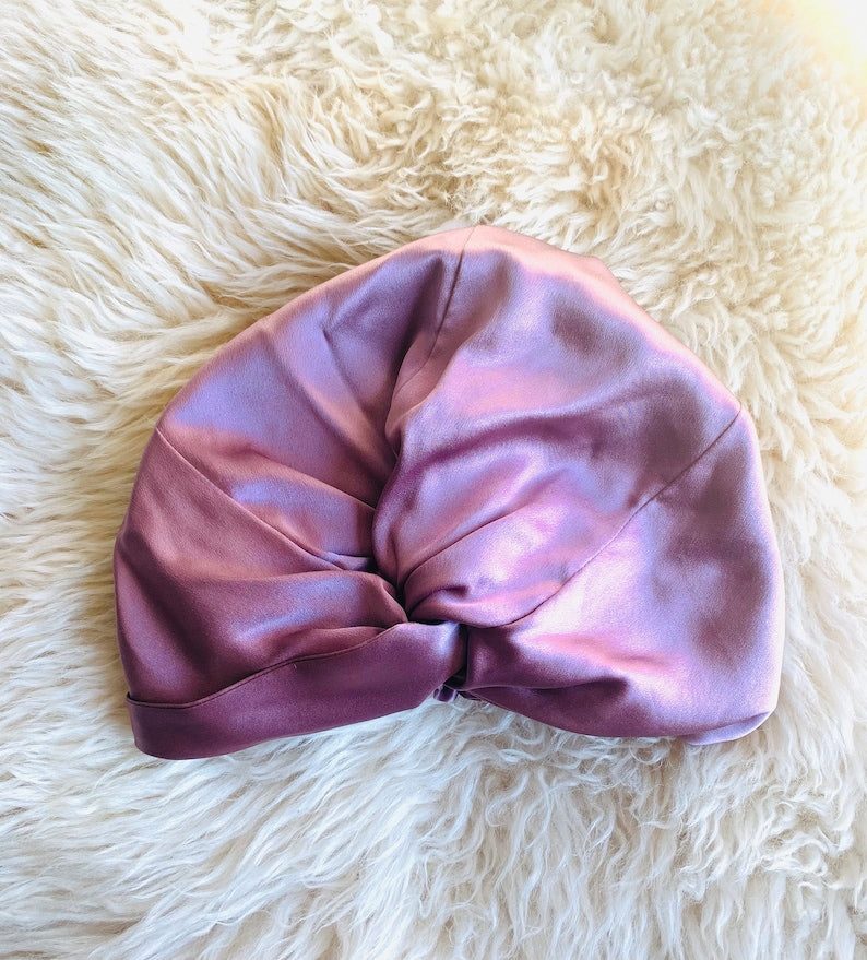 100% Turban Style Twisted Silk Caps