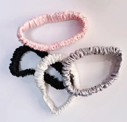 100% mulberry silk skinny scrunchie