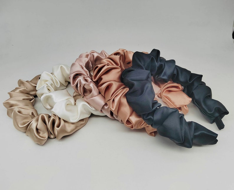 100% Silk Scrunchie Style Head Bands