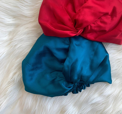 100% Turban Style Twisted Silk Caps