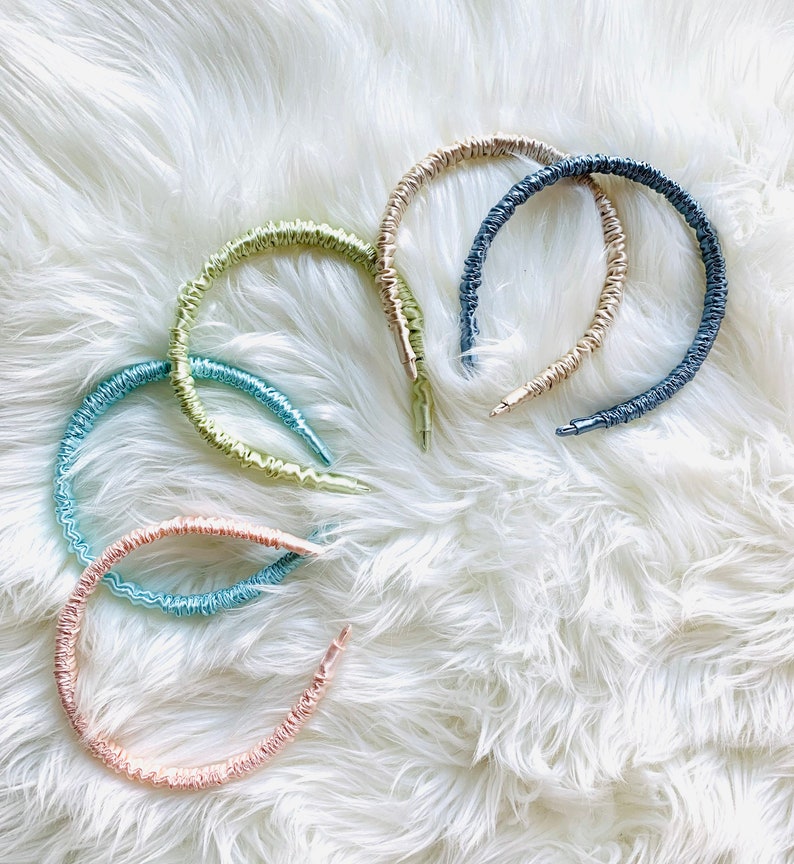 Skinny Silk Scrunchie style headbands