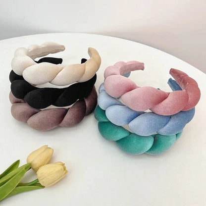 Sponge and Velvet Towel Headband for Women - Velvet towel Cloth Fabric Head Band for Skincare, Makeup Removal, Shower, Facial - spa