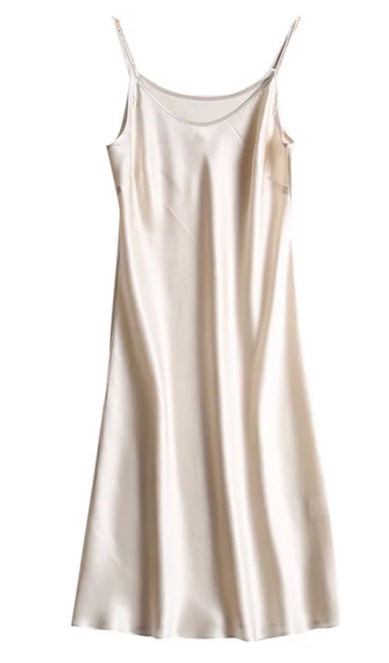 100% Silk Midi Knee Length Silk Dress – Marcheduluxe