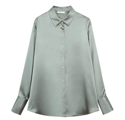 Pure Silk Button Down Shirt