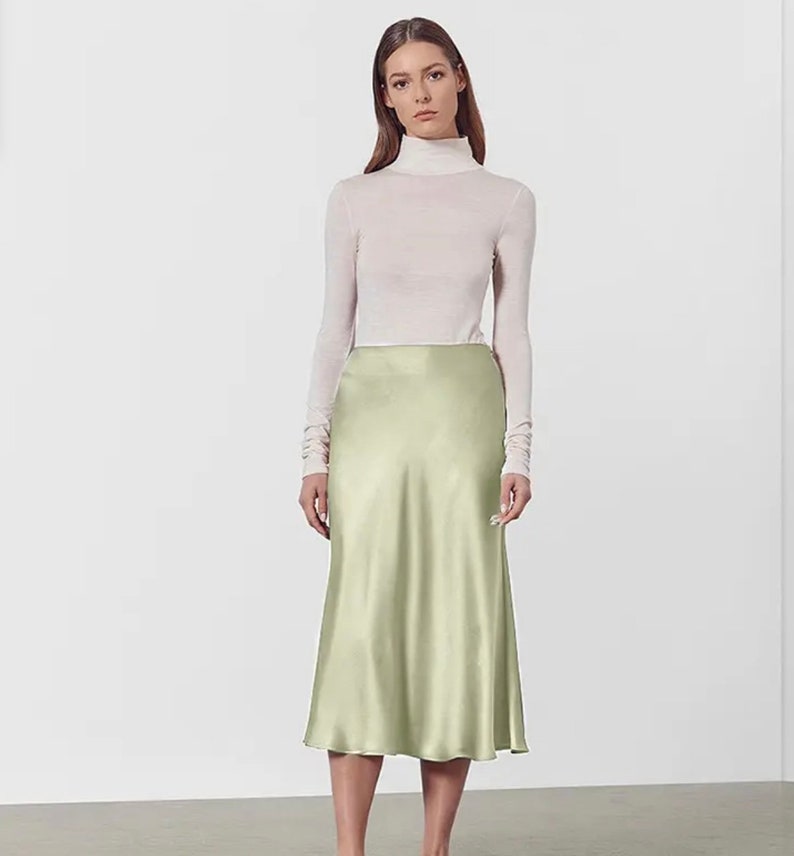 100% Mulberry Silk Slip Skirt