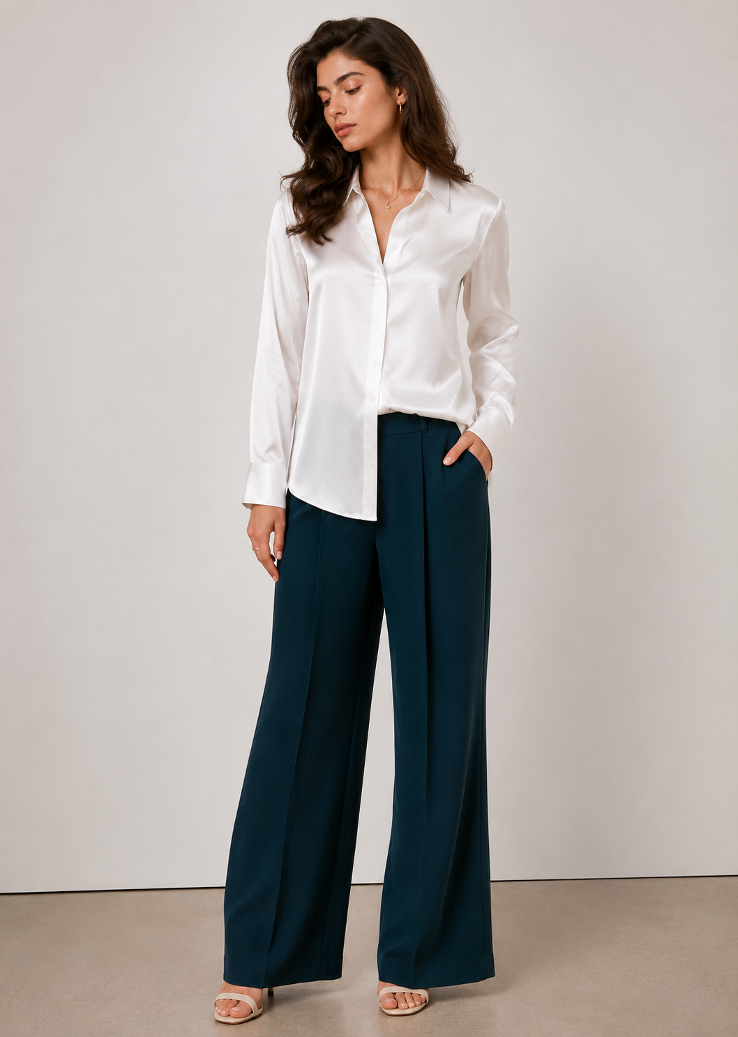 Pure Silk Button Down Shirt