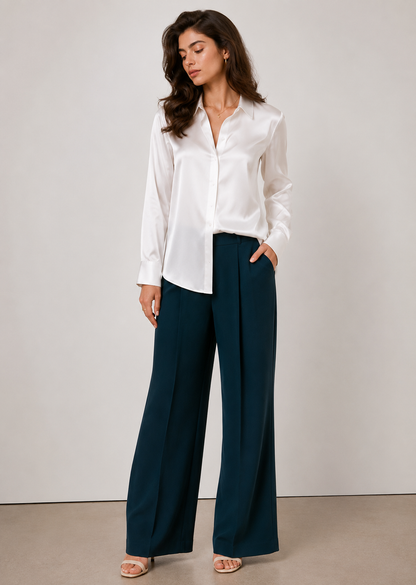 Pure Silk Button Down Shirt